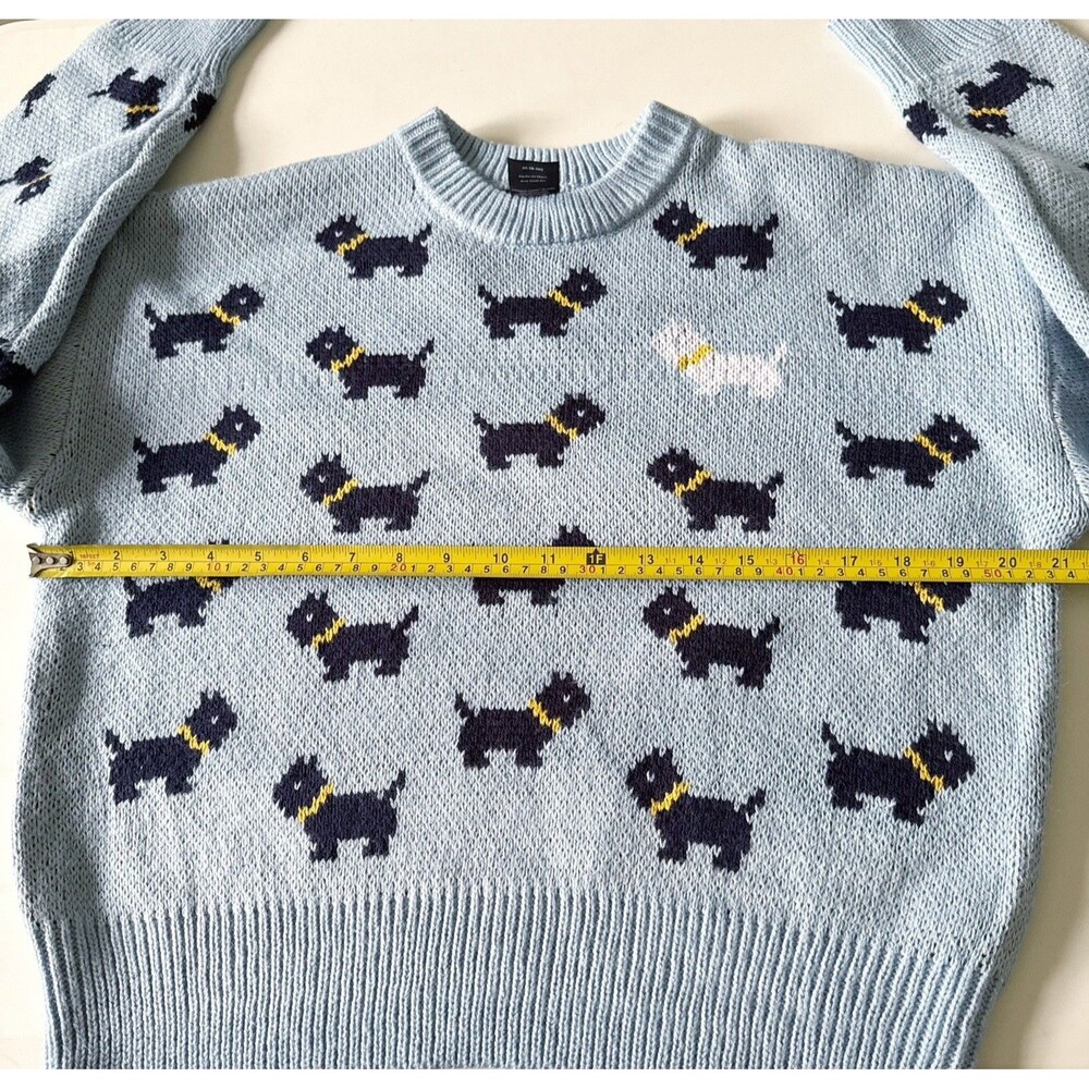 NEW Womens Blue No Boundaries Scottie Dog Stranger Things Sweater Size M (8-10) - Picture 9 of 12